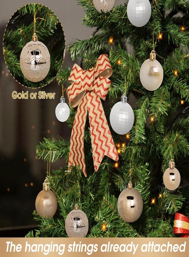 TranquilBliss 50 Pcs Christmas Ornaments Set with Strings, Christmas Ball Ornaments Set with Hanging Strings, Shatterproof Christmas Decorations Ornaments for Xmas Tree (Deep Champagne) - Image 4